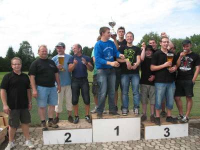 Die glcklichen Mannschaftssieger